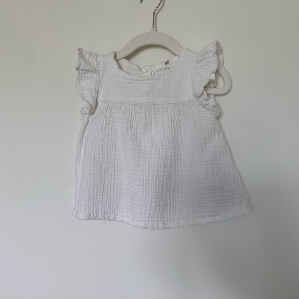 H&M Soft White Baby Top